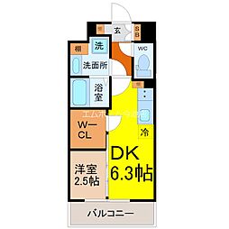 パートナーズ今池 1DKの間取図画像