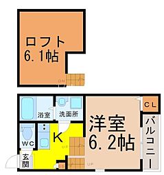 ハーモニーテラス名駅南 1Kの間取図画像