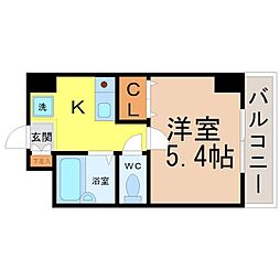 びい1千種 1Kの間取図画像