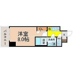 エスリード泉プライム 1Kの間取図画像