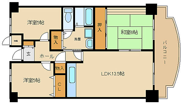 Prest Court  I　（ プレスト・コート1番館 ） ｜大阪府河内長野市小山田町(賃貸マンション3LDK・7階・68.68㎡)の写真 その4