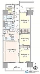 猿江恩賜公園レジデンス 3SLDKの間取図画像