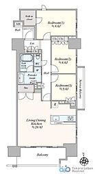 レーベン長野南千歳 3LDKの間取図画像