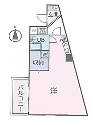 菱和パレス浦和常盤公園 ワンルームの間取図画像