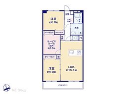 メゾン新郷 2SLDKの間取図画像