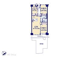 武蔵浦和第2ローヤルコーポ 3LDKの間取図画像