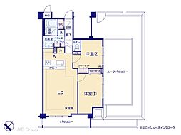 ランドステージ東川口アベニューサイド 2LDKの間取図画像