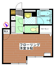メゾンファースト千駄ヶ谷 1Kの間取図画像