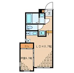 都営三田線 千石駅 徒歩6分の賃貸マンション 1階1LDKの間取り