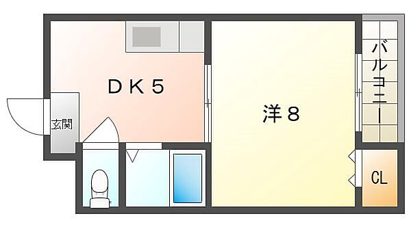 マンション　サンベル ｜大阪府門真市石原町(賃貸マンション1DK・4階・27.00㎡)の写真 その2