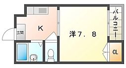 エストゥディオ 1Kの間取図画像