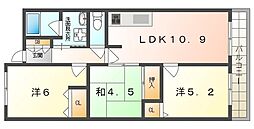 KDXレジデンス守口 3LDKの間取図画像