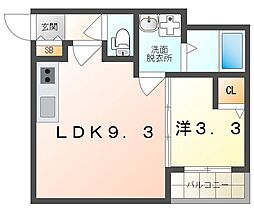 キアラ寿 1LDKの間取図画像