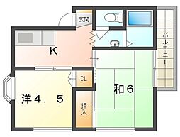 サンパテオ 2Kの間取図画像
