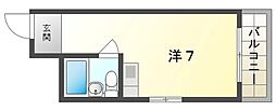 ライフウカイ ワンルームの間取図画像