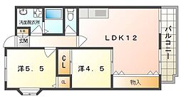 メゾン・ド・エルGE 2LDKの間取図画像