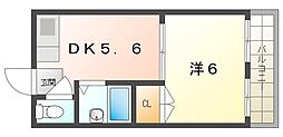 末広大丸マンション 1DKの間取図画像