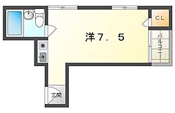 ムーンライズM ワンルームの間取図画像