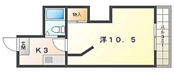 トゥリオーニ守口A棟 1Kの間取図画像