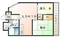 エスポーア砂原 2LDKの間取図画像