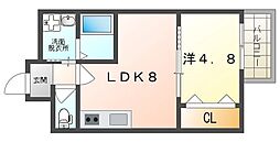 フリーディオ門真5 1LDKの間取図画像