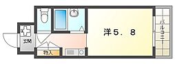 ルーナ五月田 1Kの間取図画像