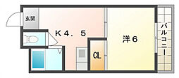 田代ハイツ 1DKの間取図画像