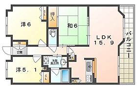 メロディーハイム四條畷  ｜ 大阪府四條畷市西中野３丁目（賃貸マンション3LDK・4階・70.47㎡） その2