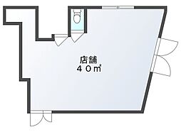 アドラー第1ビル ワンルームの間取図画像