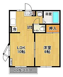 イーグルハイツ島 1LDKの間取図画像