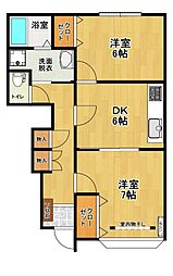 エクセルヴィレッジ 2DKの間取図画像
