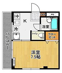 ガーデンホーム 1Kの間取図画像