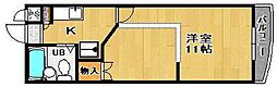 グリーンウッド郡山 1Kの間取図画像