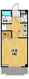メゾン・ド・ミュール 1Kの間取図画像