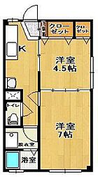 コスモハイツ 2Kの間取図画像