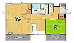 ドーブルハウスB 1LDKの間取図画像