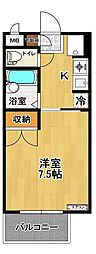 ライオンハイツ 1Kの間取図画像