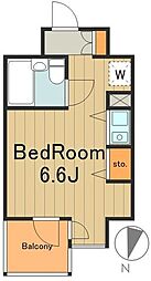 東京臨海高速鉄道りんかい線 大井町駅 徒歩5分の賃貸マンション 5階ワンルームの間取り
