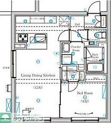 京急空港線 糀谷駅 徒歩8分の賃貸マンション 4階1LDKの間取り