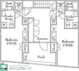 東急池上線 長原駅 徒歩3分の賃貸マンション 1階ワンルームの間取り