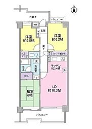 東急池上線 雪が谷大塚駅 徒歩3分の賃貸マンション 4階3LDKの間取り