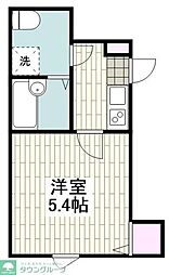 都営浅草線 馬込駅 徒歩9分の賃貸アパート 2階1Kの間取り