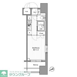 京急本線 梅屋敷駅 徒歩1分の賃貸アパート 2階1Kの間取り