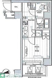 JR京浜東北・根岸線 大森駅 徒歩5分の賃貸マンション 6階1Kの間取り