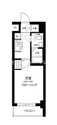 JR京浜東北・根岸線 大井町駅 徒歩8分の賃貸マンション 5階1Kの間取り