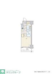 東急池上線 戸越銀座駅 徒歩5分の賃貸マンション 12階1Kの間取り