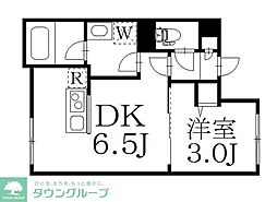 東急目黒線 武蔵小山駅 徒歩5分の賃貸マンション 3階1DKの間取り