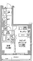 アイルグランデ南大井 6階1LDKの間取り