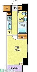 ジェノヴィア目黒南グリーンヴェール 1Kの間取図画像