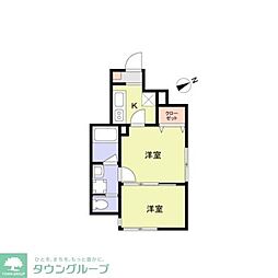 WoodCrest大井Residence 2Kの間取図画像
